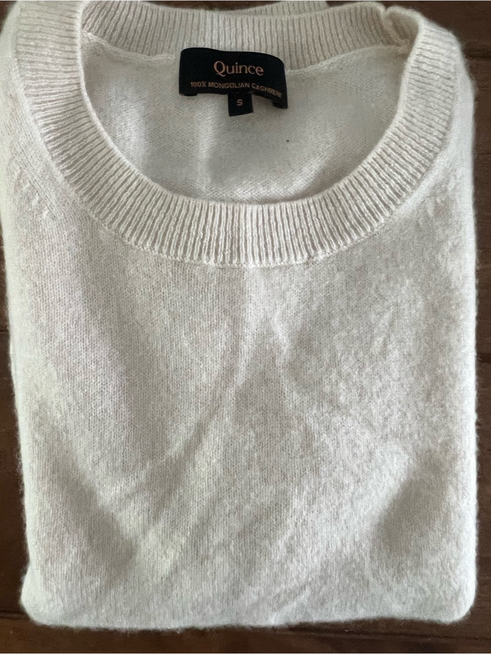 Quince Cashmere Crewneck Sweater in Ivory - Picture 3 of 3